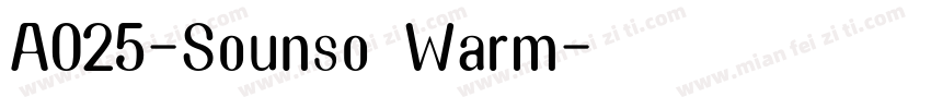 A025-Sounso Warm字体转换